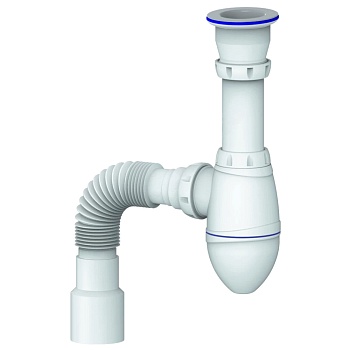 Сифон умыв бут 1 1/2"x40 гофр 40х40/50 пласт/сетка Unicorn A220P