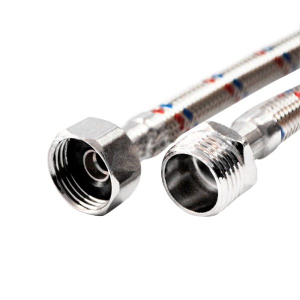 Подводка гибкая д/воды нерж М1/2"-Н1/2" 2м нж/г VALFEX S/S 200сm В-Н