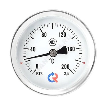 Термометр биметалл БТ-31.211 100С Дк63 L=64 G1/2" осев Росма 00000002407