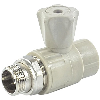 Кран шаровой PP-R сер Дн25х3/4" НР прям д/рад VALFEX 10149025Г