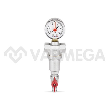 Сетчатый промывной фильтр Varmega VM21701, ВР 1/2", с манометром