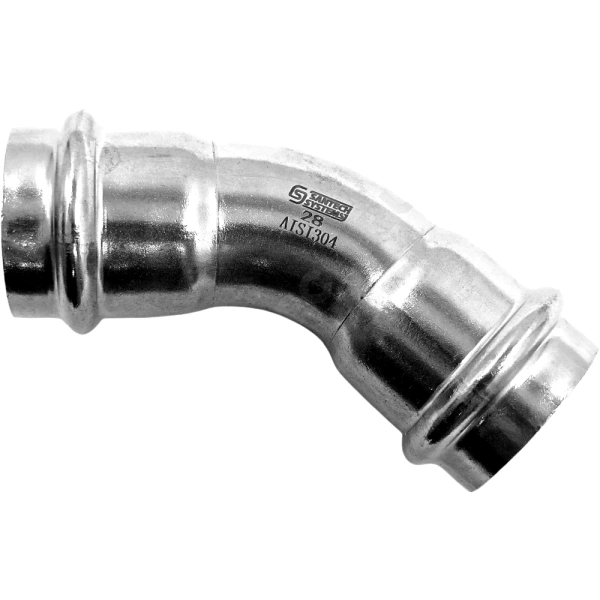 Отвод нерж AISI304 Дн18х45гр пресс FS101 SantechSystems