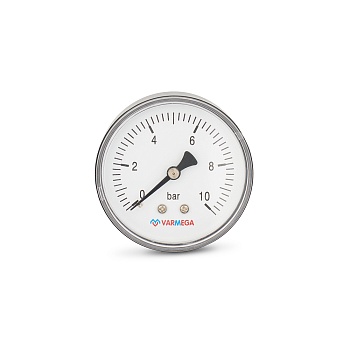 Манометр аксиальный Varmega VMMT08-631002, диаметр 63 мм, 10 бар, 1/4"