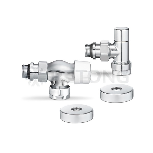 Комплект термостатический с запорным клапаном Varmega №3 VMDV12-410415, 1/2" x 3/4"EK ВР-НР, осевой,