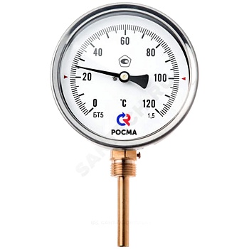 Термометр биметалл БТ-32.211 120С Дк63 L=64 G1/2" рад Росма 00000002444
