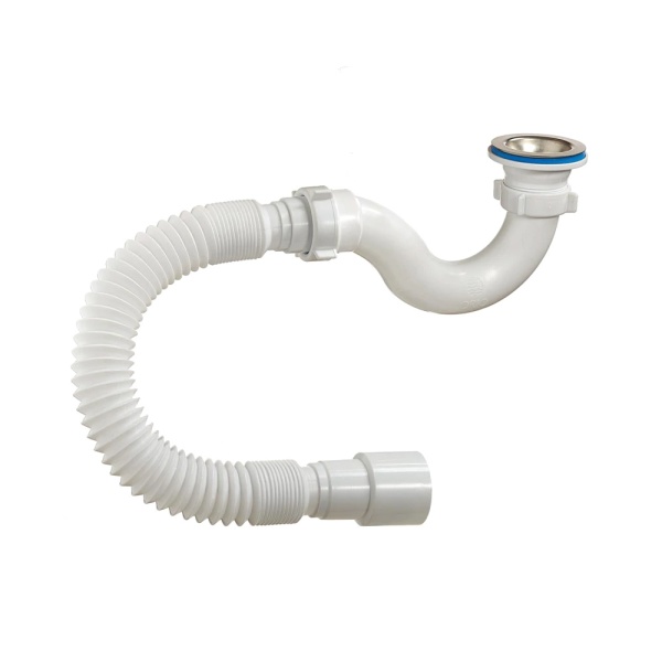 Сифон д/поддона труб 1 1/2"x50 гофр 40х40/50 нерж/сетка Орио А-42589