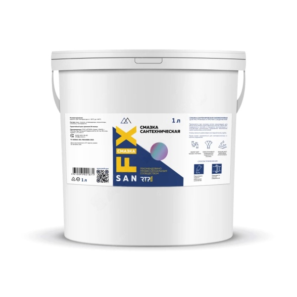 Смазка сантехническая 1л ведро SANFIX 41677