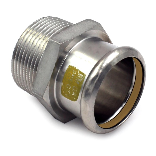 Муфта нерж AISI316L Дн35х1 1/4" Ру5 пресс/НР газ Inoxpres Gas RM 187114035G