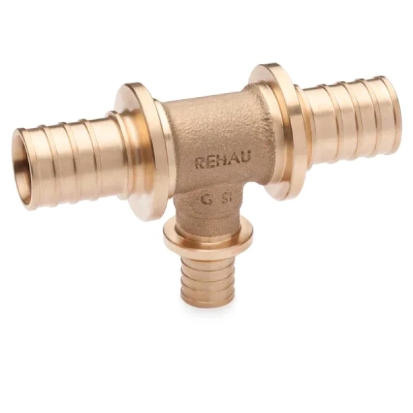 Тройник PE-X бр аксиал Дн25х20х25 перех PLATINUM RX Rehau 13777321001