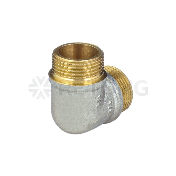 Угольник лат реборд Ду25 р/р никель ГОСТ 32585 Aquasfera 9005-03