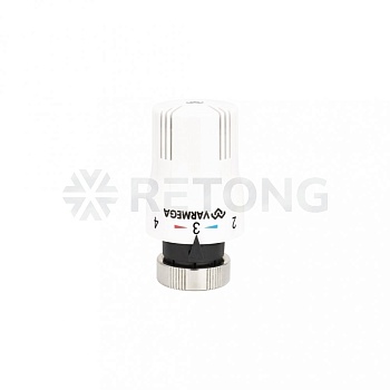 Термостатическая головка (термостат) Varmega, VM11601, серия VM116, M30х1.5, белая, компактная