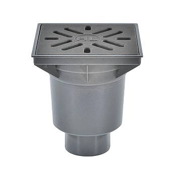 Трап нерег верт/вып гидр/затв Дн110 чуг/реш 226х226 PERFEKT HL HL606W/1