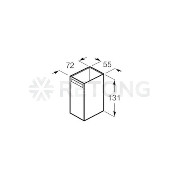 Стакан Rubik черн мат Roca 816844024