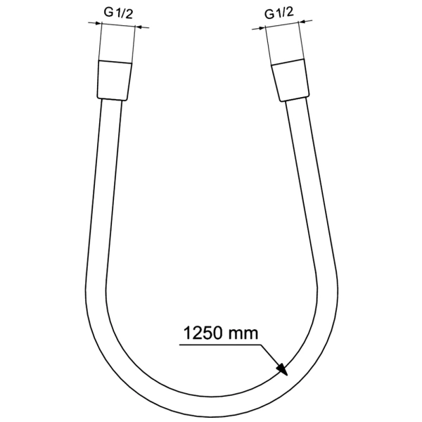 Шланг/душ IDEALFLEX имп/имп-конус пов 1,25м Ideal Standard BE125XG
