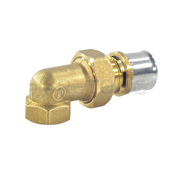 Угольник МП/PE-X пресс лат Дн26х3/4"х90гр ВР разъем Giacomini RM19Y049