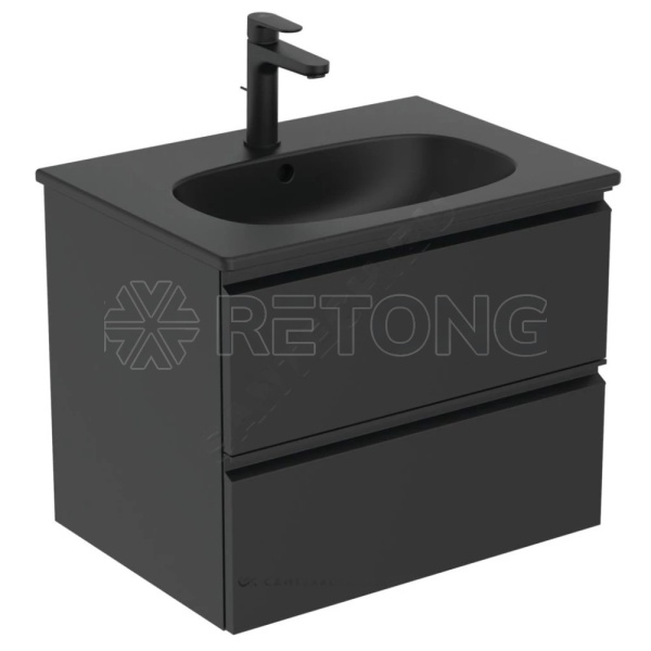 Тумба TESI п/умыв 60 черн мат Ideal Standard T0050ZT