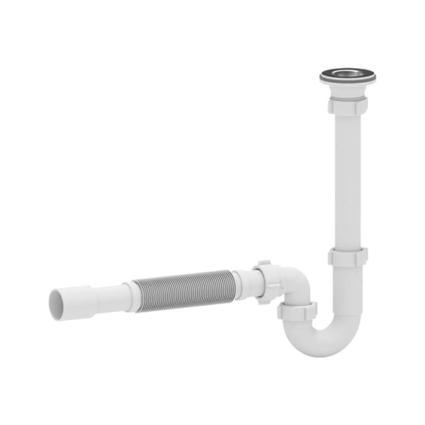 Сифон умыв труб 1 1/4"x32 гофр 32х32/40 нерж/сетка АНИ Пласт DB1015