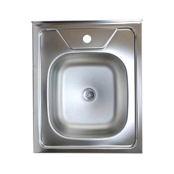 Мойка нерж AISI 201 накладн 500х600 0,4мм б/сиф 1 1/2 Владикс V-204