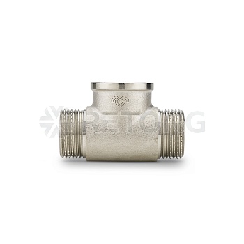 Тройник Varmega НР-ВР-НР 3/4", никелированный