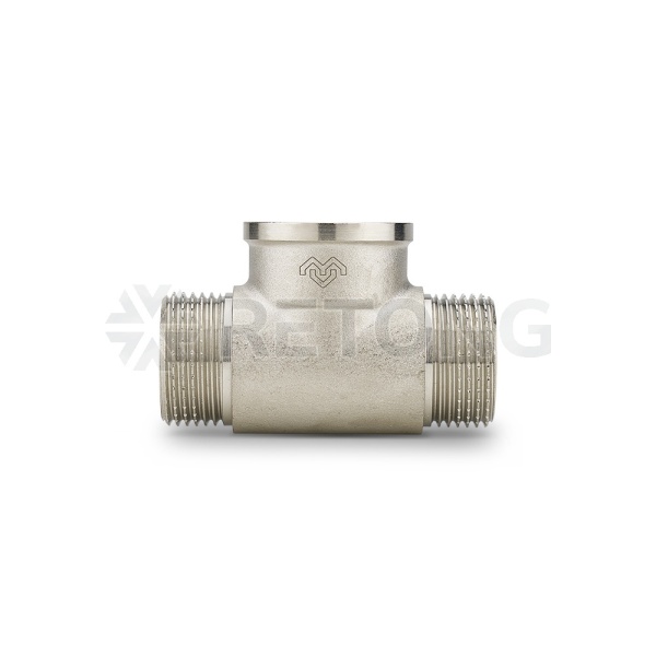 Тройник Varmega НР-ВР-НР 3/4", никелированный