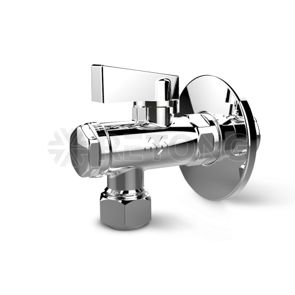 Кран шаровый угловой с фильтром для смесителей Varmega Classico VM07401 1/2"x 10 НР-ЦС, с розеткой,