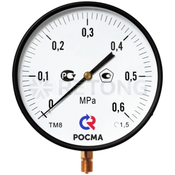Манометр рад ТМ-810Р.00 0-2,5МПаДк250 М20х1,5 ст Росма 00000009033