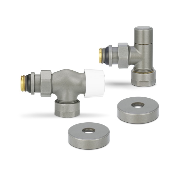 Комплект термостатический с запорным клапаном Varmega №3 VMDV12-310415, 1/2" x 3/4"EK ВР-НР, осевой,