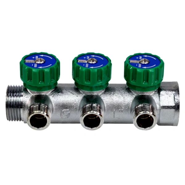 Коллектор лат клап рег 1" м/р 3в 1/2" ПУ н/р 45мм M110 SantechSystems
