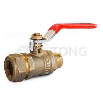 Кран шар лат Ду15х1/2" Ру50 р/обж рыч STAHLMANN SVLM1501/2NEF