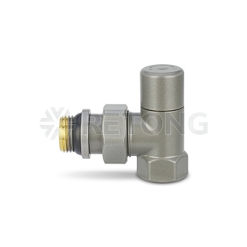 Радиаторный клапан ручной регулировки Varmega VMDV01-310404, 1/2" ВР-НР, угловой, серый