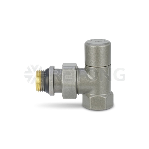 Радиаторный клапан ручной регулировки Varmega VMDV01-310404, 1/2" ВР-НР, угловой, серый