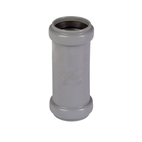 Муфта PP-H 2х-раст сер б/н Дн40 в/к HTMM Ostendorf 111510