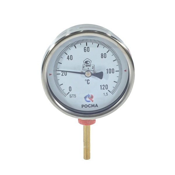 Термометр биметалл БТ-52.211 120С Дк100 L=64 G1/2" рад Росма 00000002644