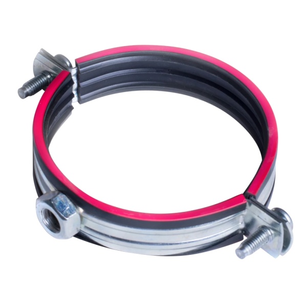 Хомут трубный с виброгасителем TERMOCLIP  PI-SD 3/4" (24-28) M8/М10 20x1,0F, оцинк.