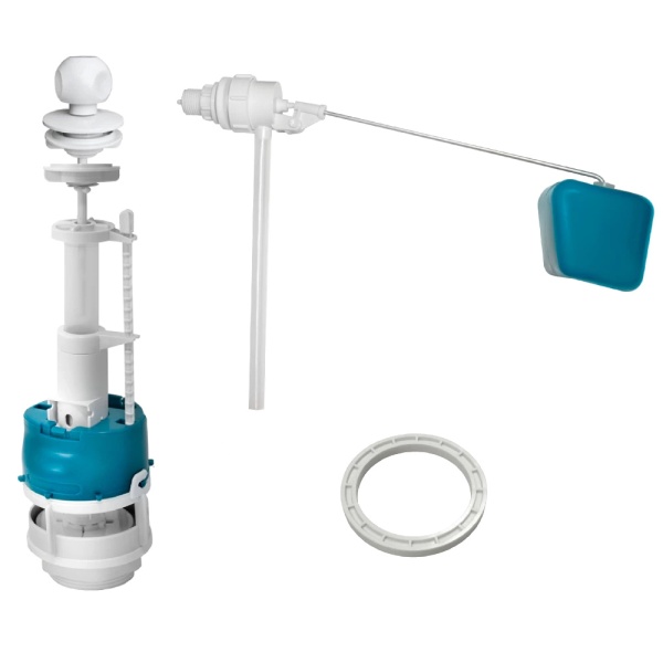 Арматура д/бачка набор 1/2" пл/ш б/под бел шток Инкоэр АС2 И-Сба-Бм-Б-В