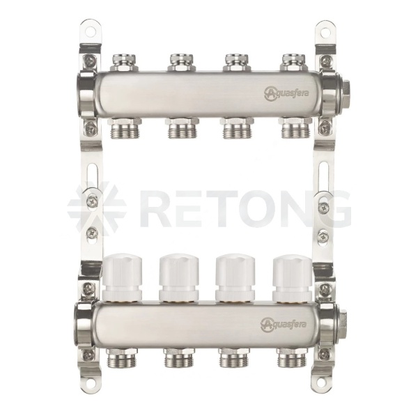Группа коллект нерж баланс 1" м/м 8в 3/4" ЕК н/р Aquasfera 9504-07