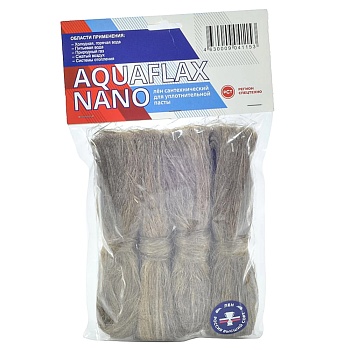 Лен для уплотнения резьбы 200гр п/э пакет AQUAFLAX NANO 04115