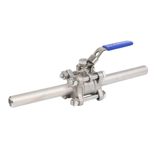 Кран шар SS316 4210H 3-х сост Ду40 Ру63 п/привар полн Benarmo