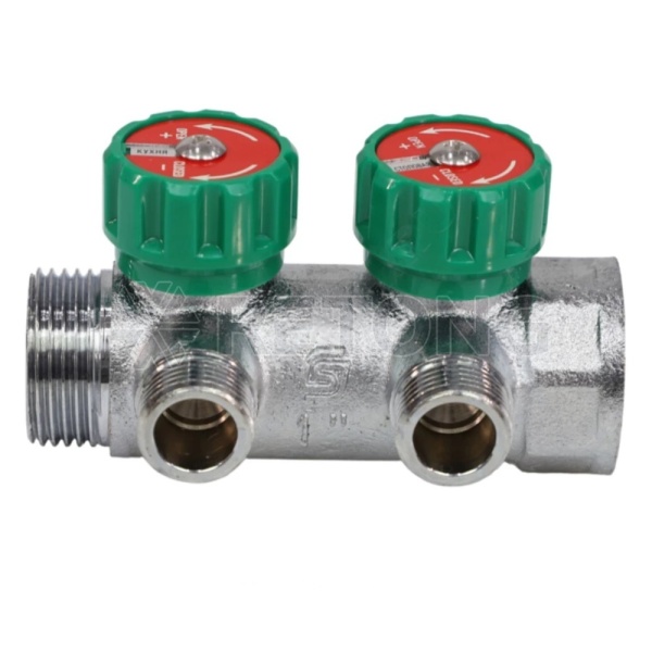 Коллектор лат клап рег 1" м/р 2в 1/2" ПУ н/р 45мм M110 SantechSystems