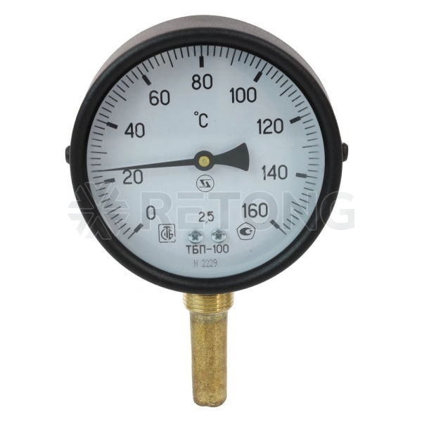 Термометр биметалл ТБП-Р 160С Дк100 L=60 G1/2" рад ЗТП Минск