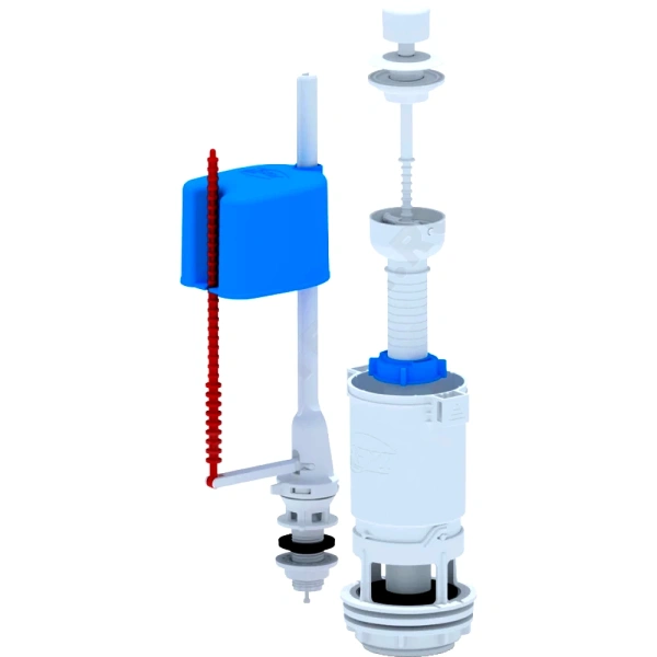 Арматура д/бачка набор 1/2" пл/ш н/под бел шток АНИ Пласт Эконом WC4550