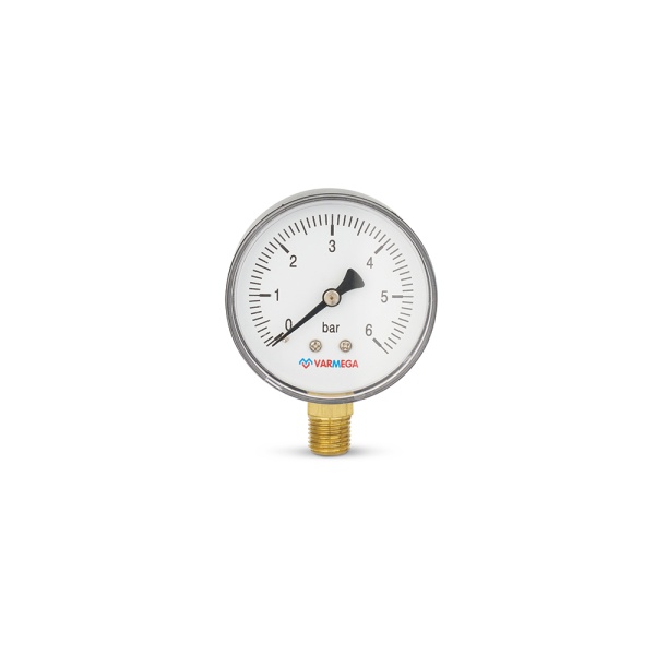 Манометр радиальный Varmega VMMT10-630602, диаметр 63 мм, 6 бар, 1/4"