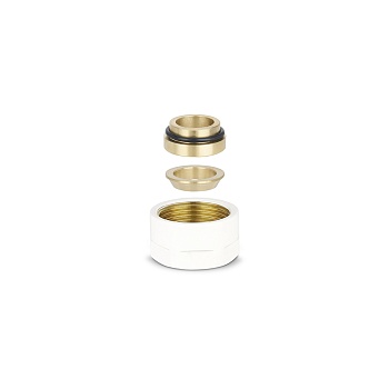 Резьбозажимное соединение (фитинг евроконус) Varmega VMDV30-101515, 3/4"EK для медной трубки белый