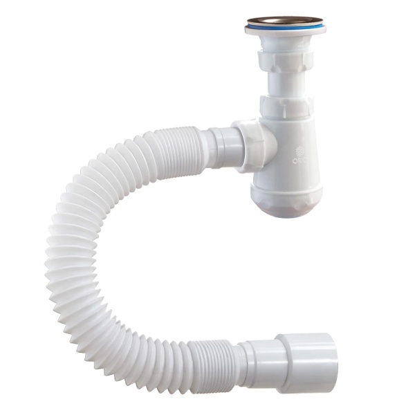 Сифон умыв бут 1 1/4"x32 гофр 32х40/50 нерж/сетка Чик Орио М-32020