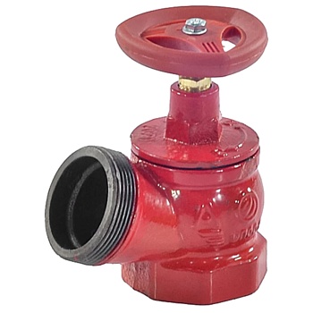 Клапан пожарный чуг угловой Ду50 Ру16 ВР/НР 125 гр Апогей КПЧ 50-1 110021