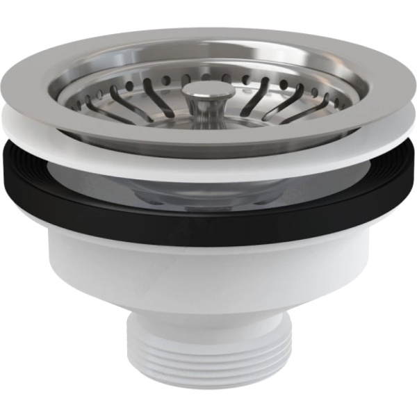 Выпуск мойки 3 1/2" нерж/сетка Alca A37