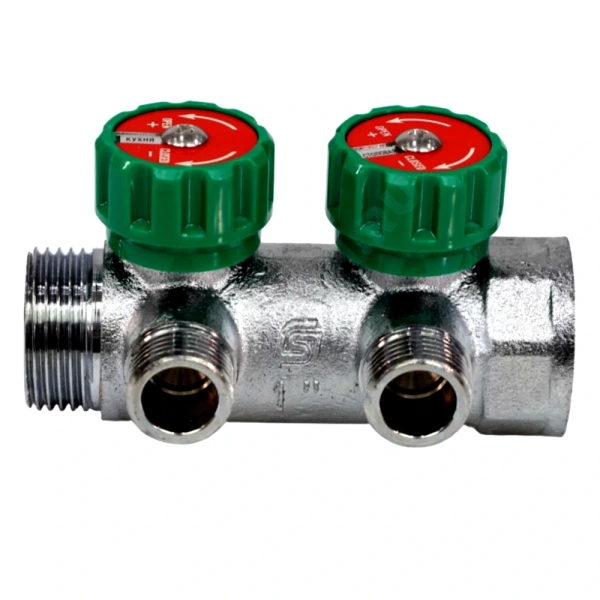 Коллектор лат клап рег 1" м/р 2в 1/2" ПУ н/р 45мм M110 SantechSystems
