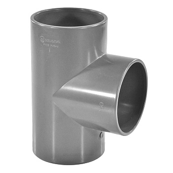 Тройник НПВХ нап сер Дн20х90гр Ру16 п/клей Aquaviva TEE0200