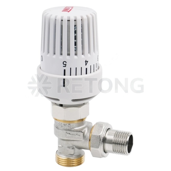 Клапан термостат лат RTL 1/2"x3/4"ЕК р/р Ру10 угл Ogint