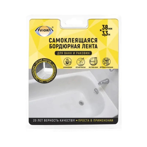 Лента бордюрная д/ванн 3350х38 AVIORA 302-032